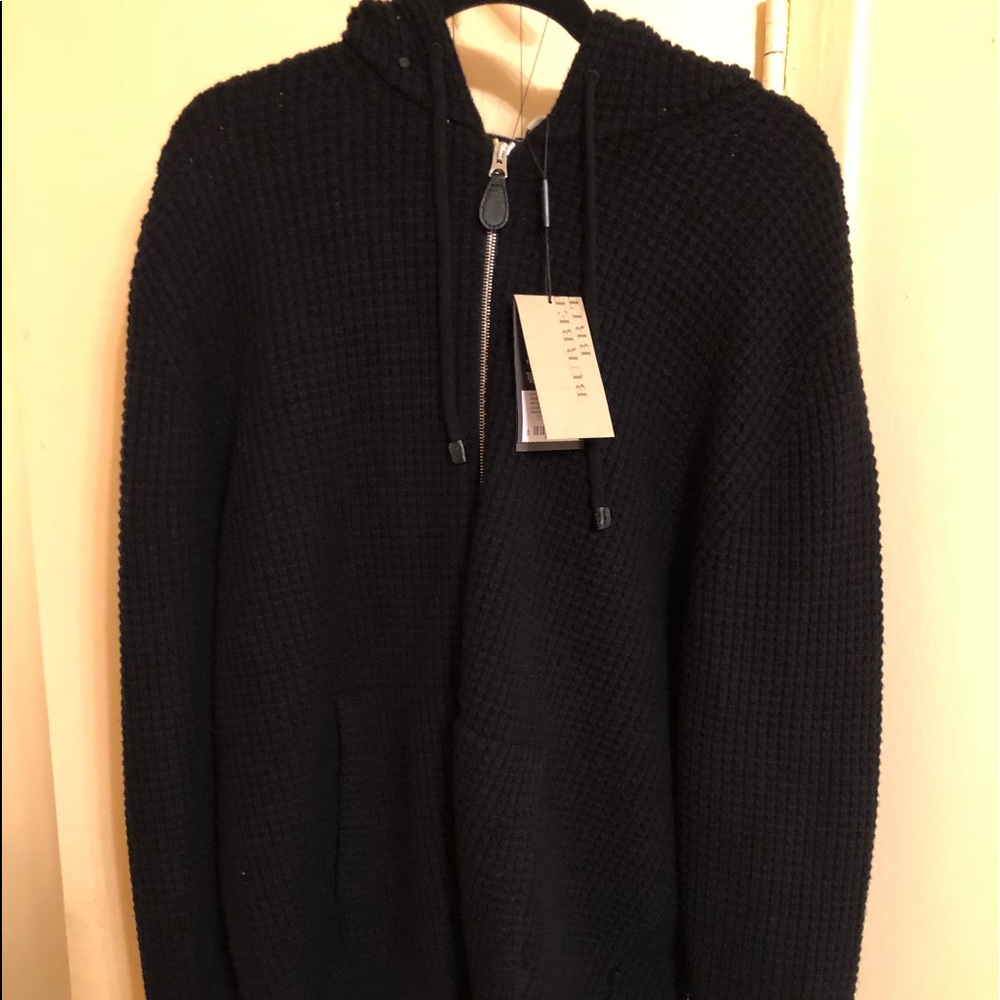 New Burberry Brit knit wool/cashmere hoodie